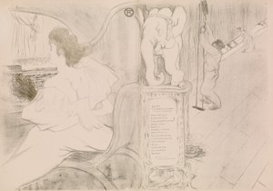 Am Vorhang, 1895 von Henri de Toulouse Lautrec