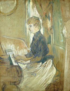 Am Klavier, Madame Juliette Pascal im Salon des Chateau de Malrome, 1896 von Henri de Toulouse Lautrec