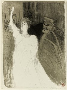 Bartet und Mounet-Sully, in Antigone