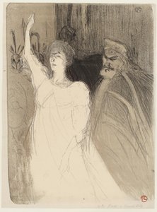 Bartet og Mounet-Sully, i Antigone av Henri de Toulouse Lautrec