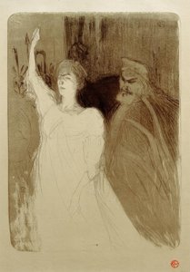 Bartet og Mounet-Sully, i Antigone av Henri de Toulouse Lautrec