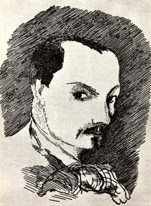 Charles Baudelaire 1821-1867 av Henri de Toulouse Lautrec