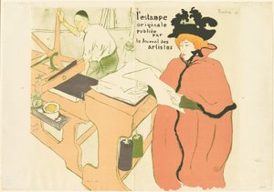 Omslag til originaltrykket Omslag til originaltrykket, 1893. av Henri de Toulouse Lautrec