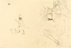 Cover for "Eksemplet på forelsket Ninon de Lenclos" av Henri de Toulouse Lautrec