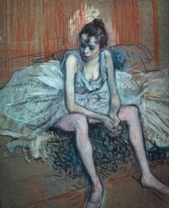 Sittende danser av Henri de Toulouse Lautrec