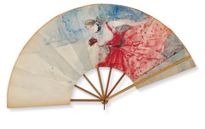 Fan, ca. 1892 av Henri de Toulouse Lautrec