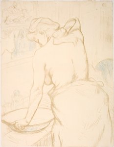 Kvinne som vasker seg, toalettet av Henri de Toulouse-Lautrec