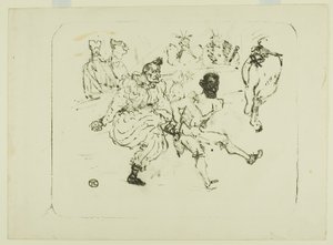 Footit og Chocolat av Henri de Toulouse Lautrec
