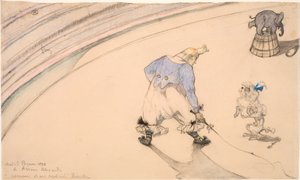 Im Zirkus - Der Clown Footit als Tierbändiger von Henri de Toulouse Lautrec