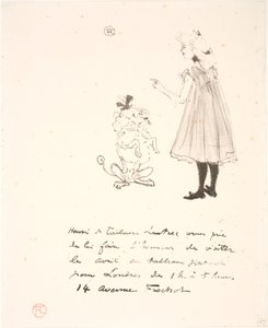 Invitasjon til utstilling av Henri de Toulouse Lautrec
