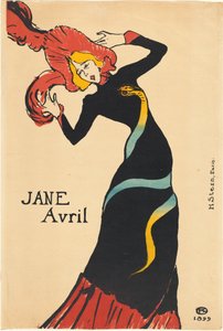 Jane Avril av Henri de Toulouse Lautrec