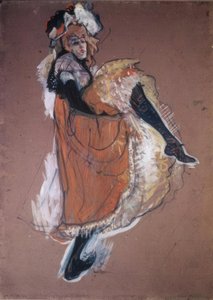 Jane Avril tanzend von Henri de Toulouse Lautrec