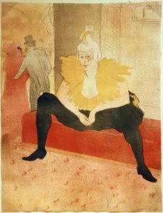The Clowness, sittende av Henri de Toulouse Lautrec