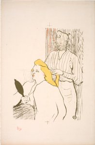Frisyren. Gratis teaterprogram av Henri de Toulouse Lautrec
