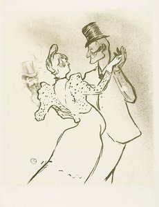 La Goulue og Valentin la Desossee. Plakat av Toulouse-Lautrec. av Henri de Toulouse Lautrec