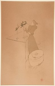 La modiste, Ren?e Vert (The Milliner, Ren?e Vert) av Henri de Toulouse-Lautrec