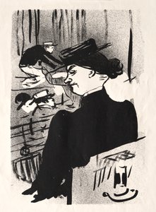 Café-konserten: A Spectator av Henri de Toulouse-Lautrec