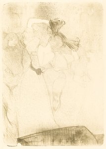 Utlåner fra ryggen danser boleroen i "Chilperic" av Henri de Toulouse Lautrec