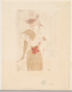 Mademoiselle Marcelle Lender, stående av Henri de Toulouse-Lautrec
