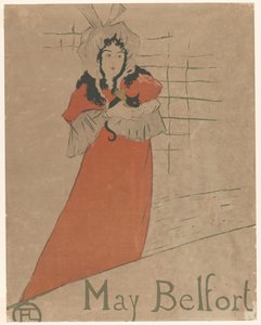 May Belfort med en katt i armene May Belfort (tittel på objekt) av Henri de Toulouse Lautrec
