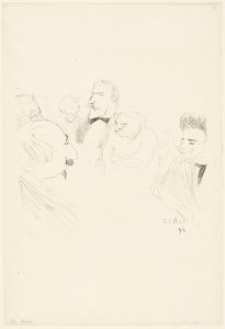 Menükarte für Adrien Hébrard von Henri de Toulouse-Lautrec