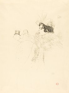 Miss May Belfort i den irske og amerikanske baren, rue Royale Miss Belfort Belfort au Irish..., 1895. av Henri de Toulouse Lautrec