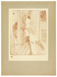 På scenen, plate en fra Yvette Guilbert av Henri de Toulouse Lautrec