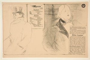 Oscar Wilde og Romain Coolus (Oscar Wilde og Romain Coolus) av Henri de Toulouse Lautrec