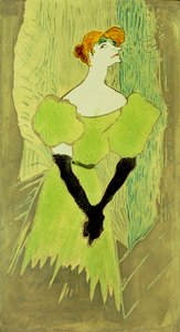 Portrett av Yvette Guilbert av Henri de Toulouse Lautrec