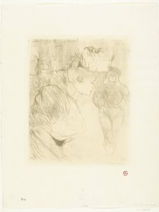 Portrett av skuespillerinnen Marcelle Lender som bøyer seg for publikum Långiver hilsen av Henri de Toulouse Lautrec
