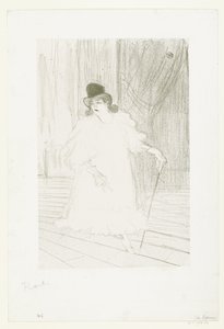 Portrett av sangeren Cecy Loftus på scenen i teater Cecy Loftus av Henri de Toulouse Lautrec