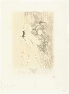 Portrett av sangeren Marcelle Lender og sangeren Numa Auguez i operetten La Chanson de Fortunio Lender og Aguez av Henri de Toulouse Lautrec