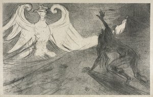 Prosjekt for Frontispice til: Ved foten av Sinai, 1898. av Henri de Toulouse Lautrec