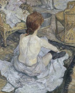 Redhead The Toilet, 1889 av Henri de Toulouse Lautrec