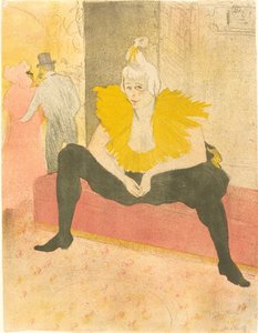 Sittende Clowness (La Clownesse assise) av Henri de Toulouse Lautrec