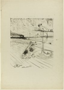 Hunden og papegøyen av Henri de Toulouse-Lautrec