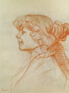 The English Girl at the Star i Le Havre, 1899 (fargestift på papir) av Henri de Toulouse Lautrec