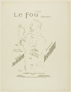 Galningen, fra Melodier av Désiré Dihau av Henri de Toulouse Lautrec