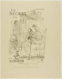 The Secret, fra Melodier av Désiré Dihau av Henri de Toulouse-Lautrec