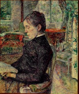 Malerens mor i Salongen i Malrome. Maleri av Henri de Toulouse-Lautrec (Toulouse Lautrec av Henri de Toulouse Lautrec