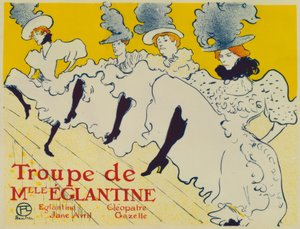Truppe von Fräulein Eglantine / Eglantine / Jane Avril / Cleopa von Henri de Toulouse Lautrec