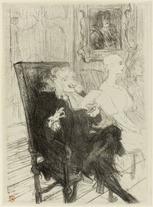 Truffier og Moreno, i Learned Women av Henri de Toulouse Lautrec
