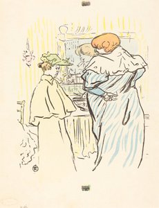 To kvinner foran et speil av Henri de Toulouse Lautrec