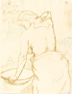 Kvinne vasker seg (Femme qui se lave) av Henri de Toulouse Lautrec
