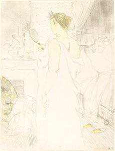 Frau am Spiegel, 1896 von Henri de Toulouse Lautrec