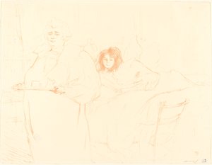 Frau mit einem Tablett, 1896 von Henri de Toulouse Lautrec