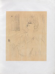 Yvette Guilbert-engelsk serie: Menilmontant de Bruant av Henri de Toulouse-Lautrec