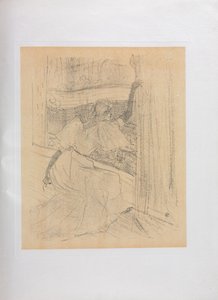 Yvette Guilbert-engelsk serie: Saluting the Audience, 1898. av Henri de Toulouse Lautrec