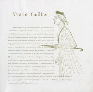 Yvette Guilbert-French Series: nr. 1 av Henri de Toulouse Lautrec