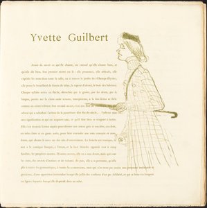 Yvette Guilbert von Henri de Toulouse Lautrec